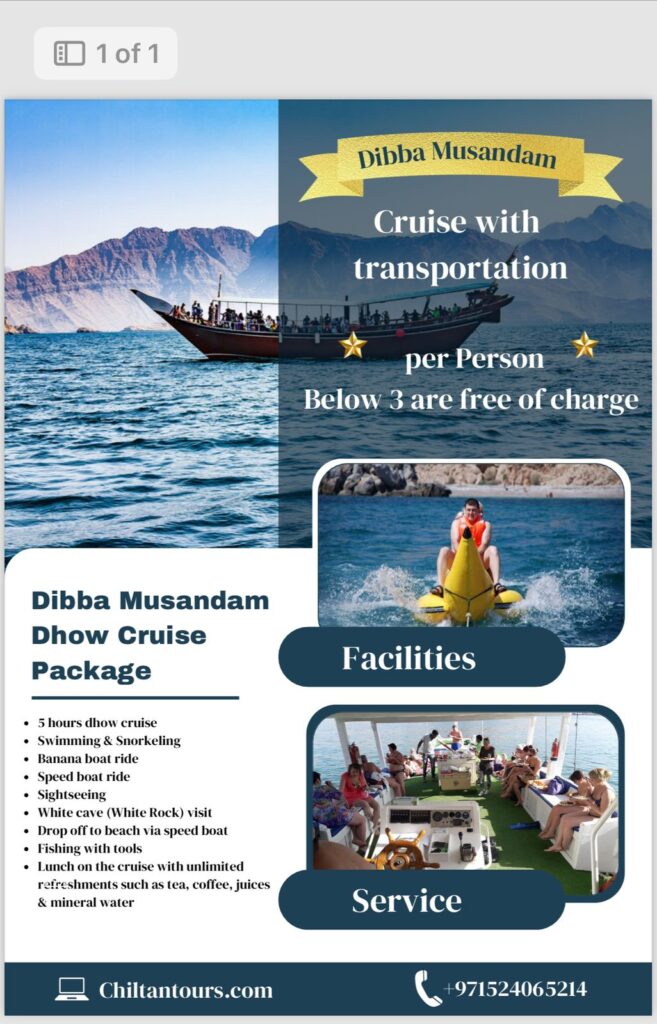 Musandam tour in Deira Dubai